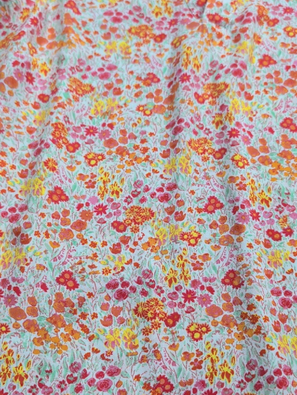 Adrianna Papell Floral Sleeveless V-Neck Blouse - Pink Orange Yellow - Size S - Picture 5 of 10